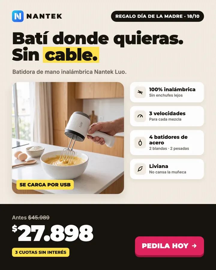 Flyer de anuncio de una batidora