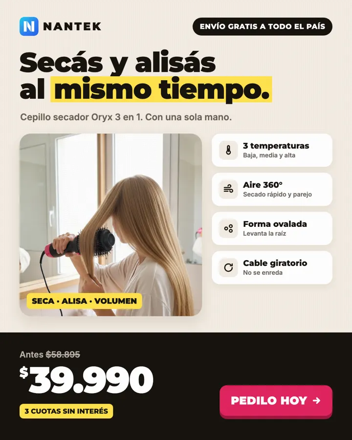 Flyer de anuncio de un cepillo